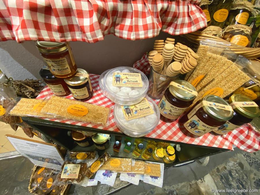 The display of a shop for local products
