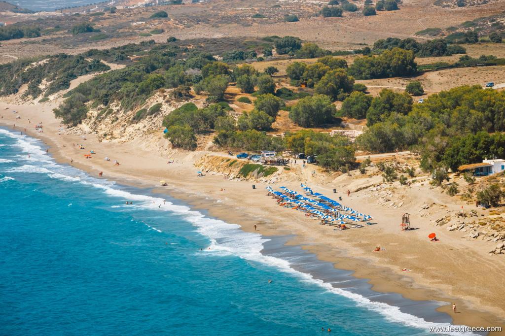 Kommos beach in the outskirts of the village