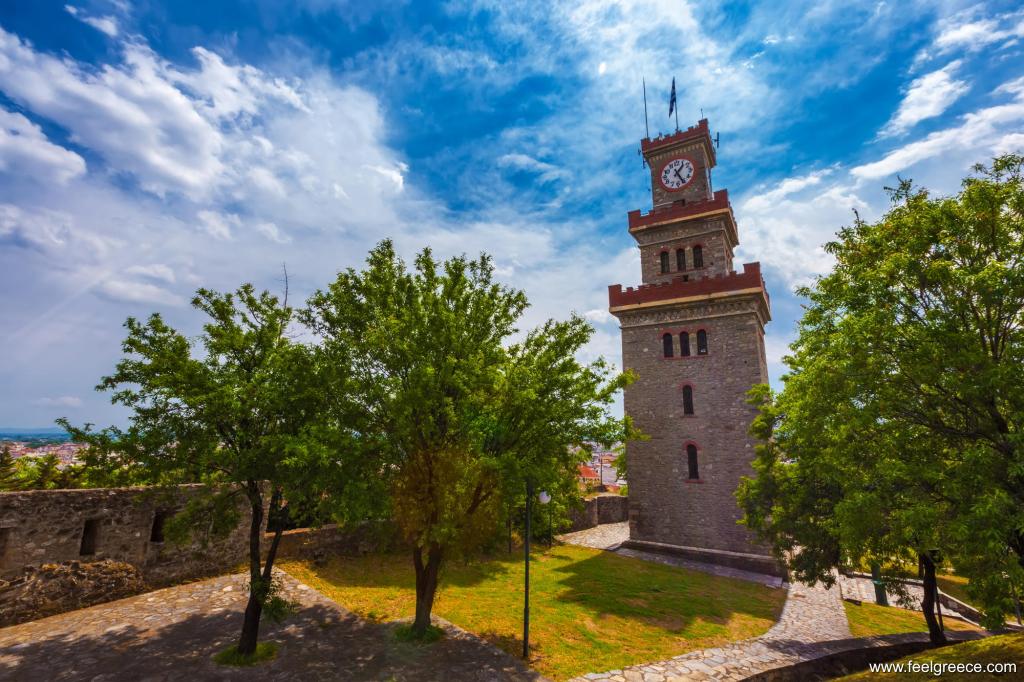 Medieval clock tower with panoramic view