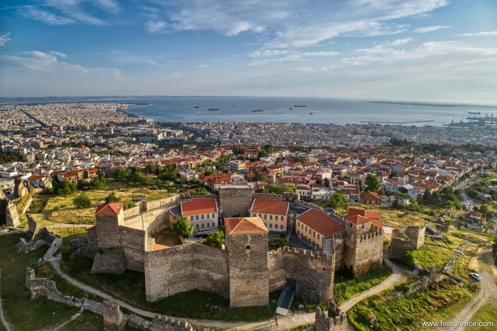 Old Byzantine castle atop of the city