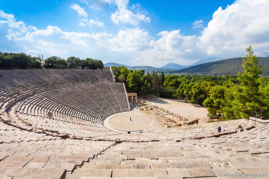 Panoramic view of the ancient theater