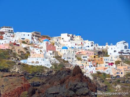 Oia seen from the sea