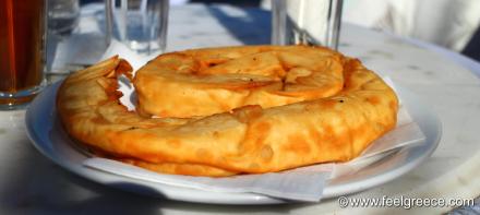 Fried and crispy local cheese pie