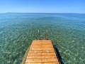 Wooden platform to just in the sea