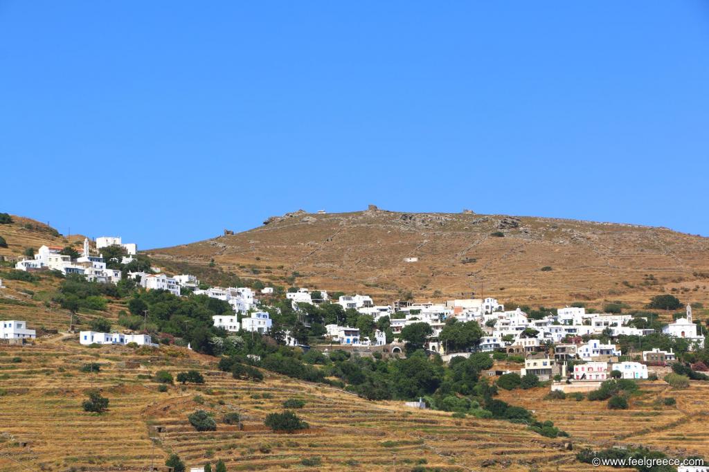 View to the village from the main road