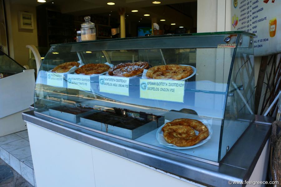 Traditional pies of Skopelos
