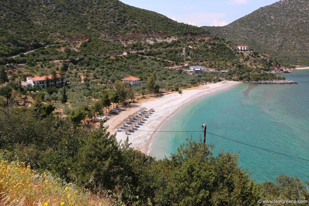 Tigani beach next to Tyros