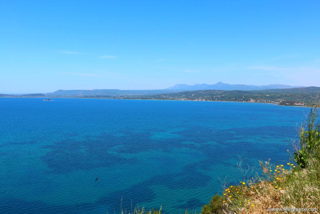Gialova seen from the road above Pylos