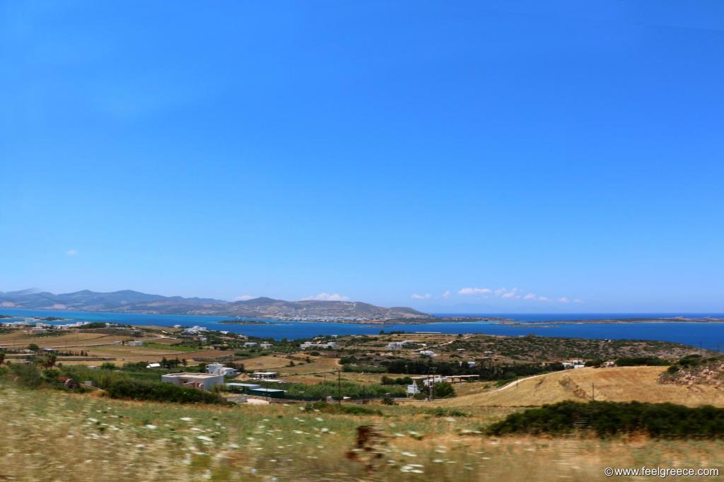 The area around the beach as seen from the main island road