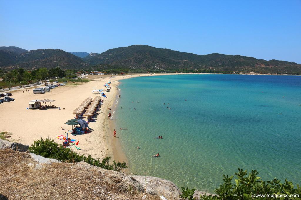 Sykia beach in July
