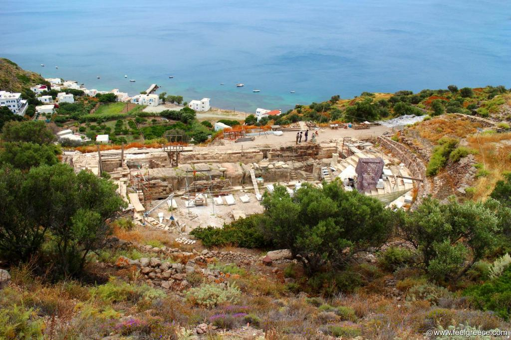 The theater as seen from the path to Profitis Ilias